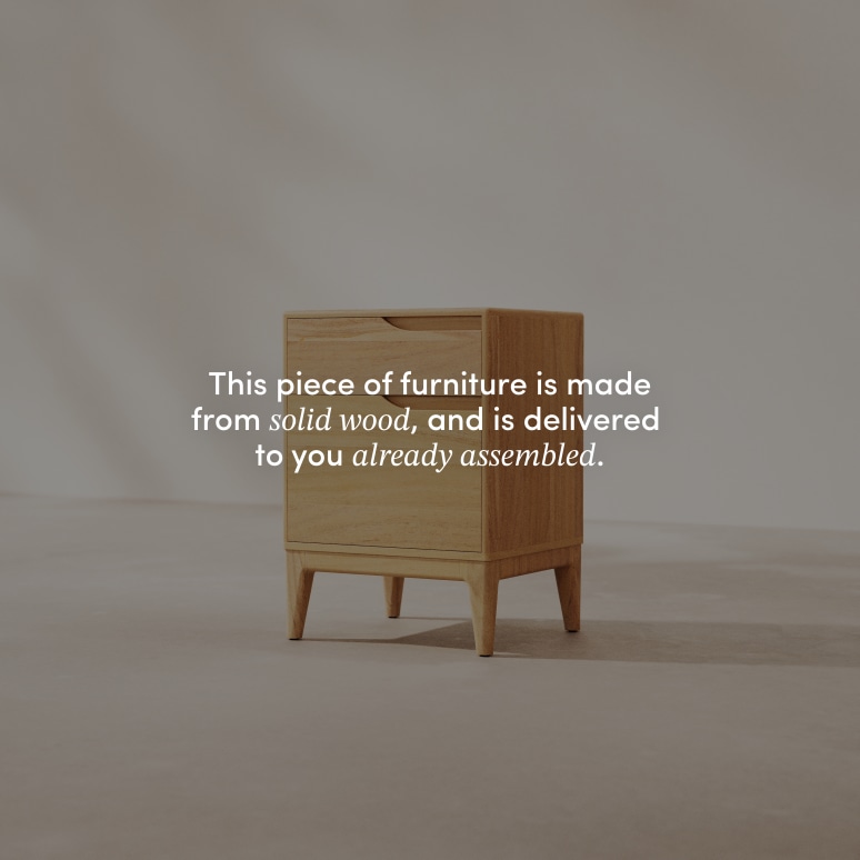 Gabrielle - Bedside Table in solid light mango wood