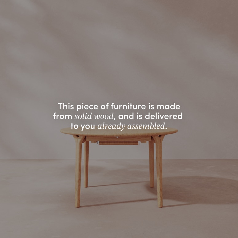 Clara - Round extending dining table in solid oak, 4-8 people