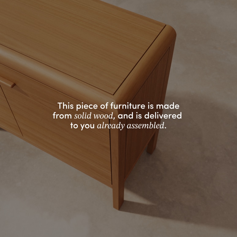 Livia - Sideboard in solid mahogany, 100 cm