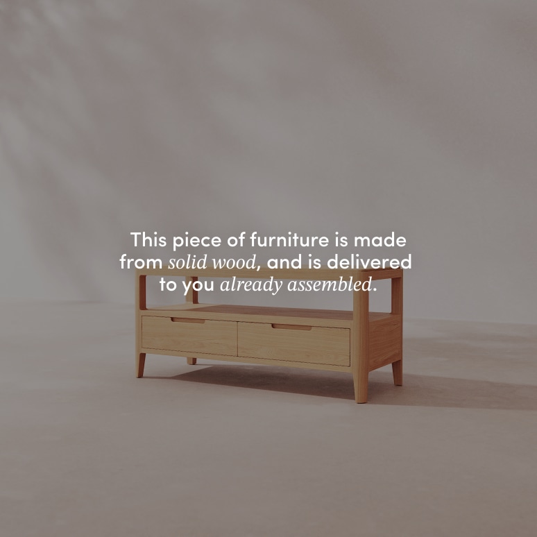 Arto - TV Stand in solid oak, 100 cm