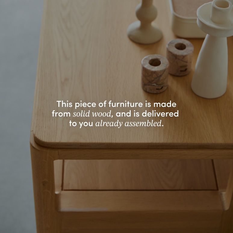 Arto - TV Stand in solid oak, 100 cm