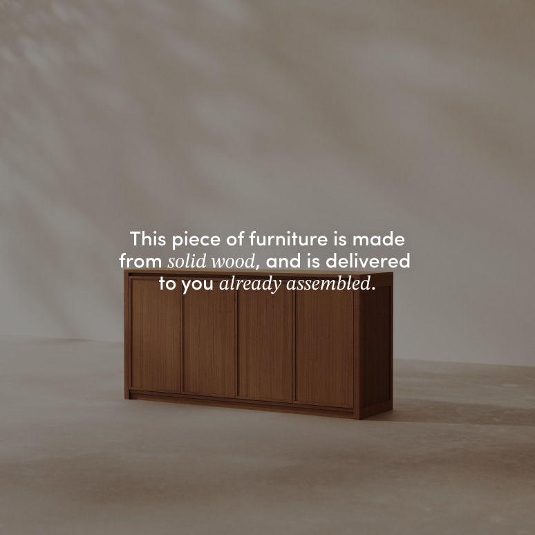 Jane - Sideboard in dark solid teak, 160 cm