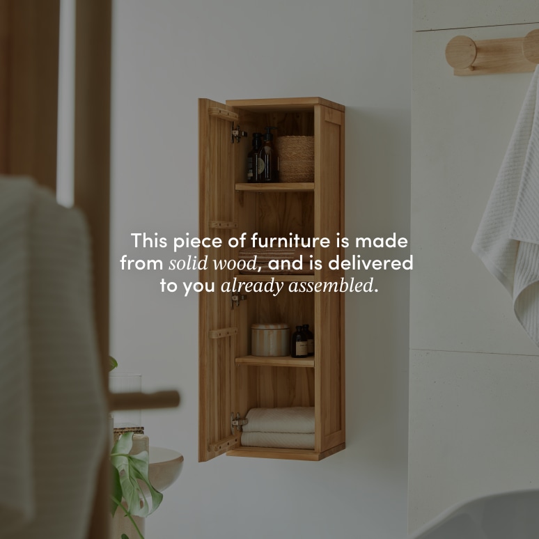 Jacob - Solid teak wall unit