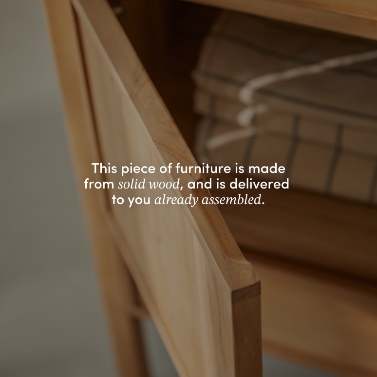 Jane - Solid teak vanity unit 80 cm