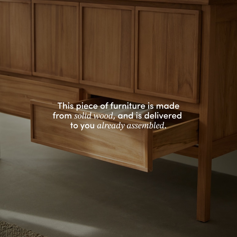 Jane - Solid teak vanity unit 120 cm