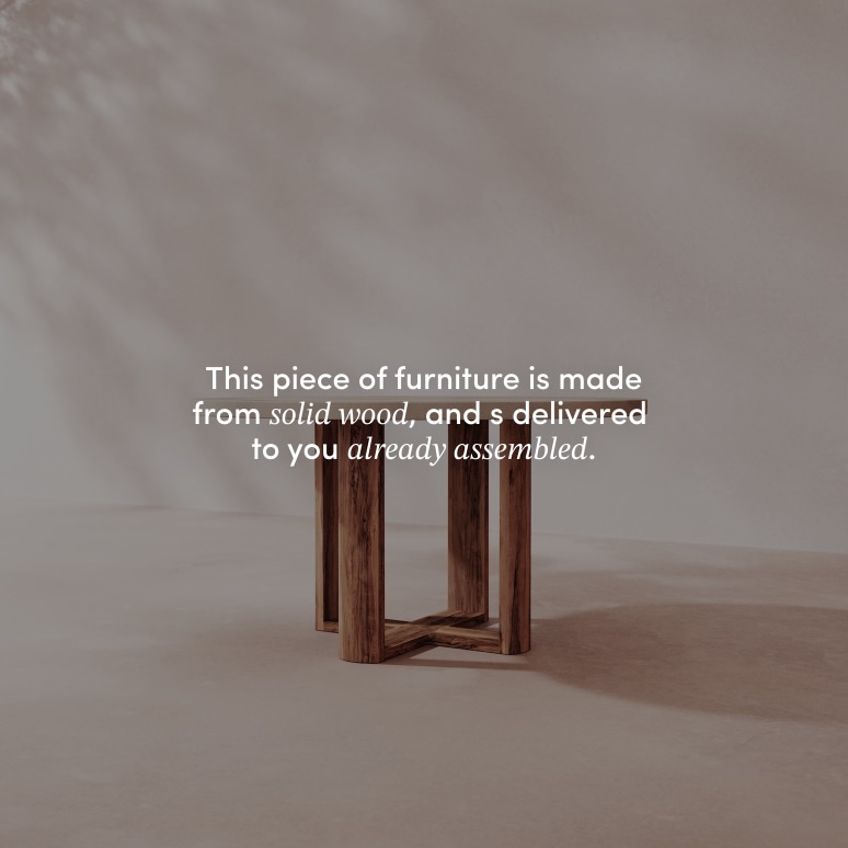 Rose May - Garden Table in solid acacia and ecru concrete, 4/6 pers.