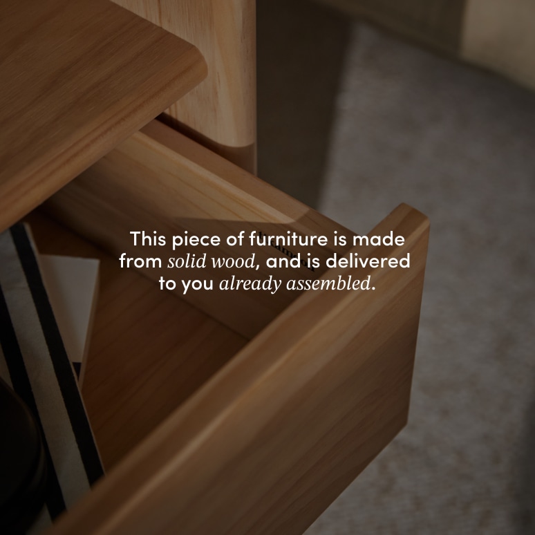Alfie - Solid pine bedside table