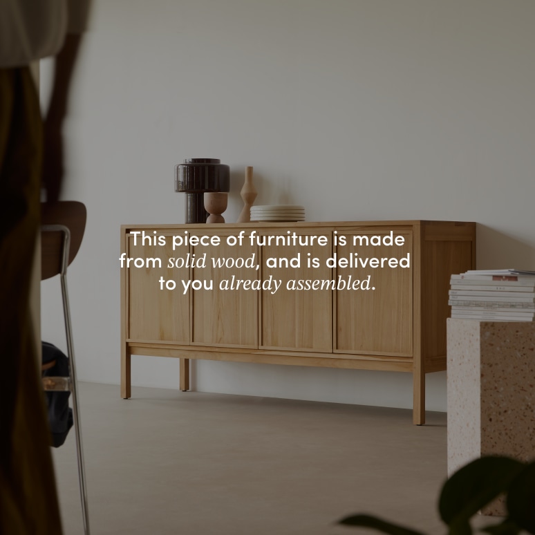Jane - Sideboard in solid teak, 160 cm