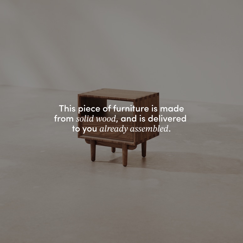 Ellie - Solid walnut bedside table