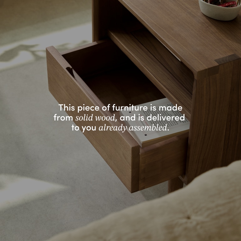 Ellie - Solid walnut bedside table