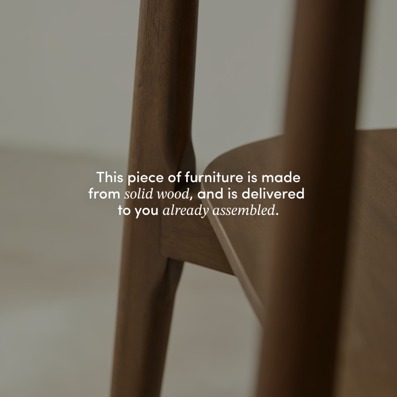 Jonàk - Chair in solid mahogany brown