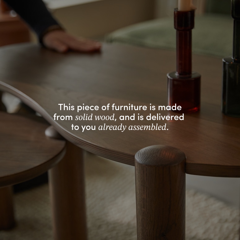 Nora - Coffee Table in solid oak, low version