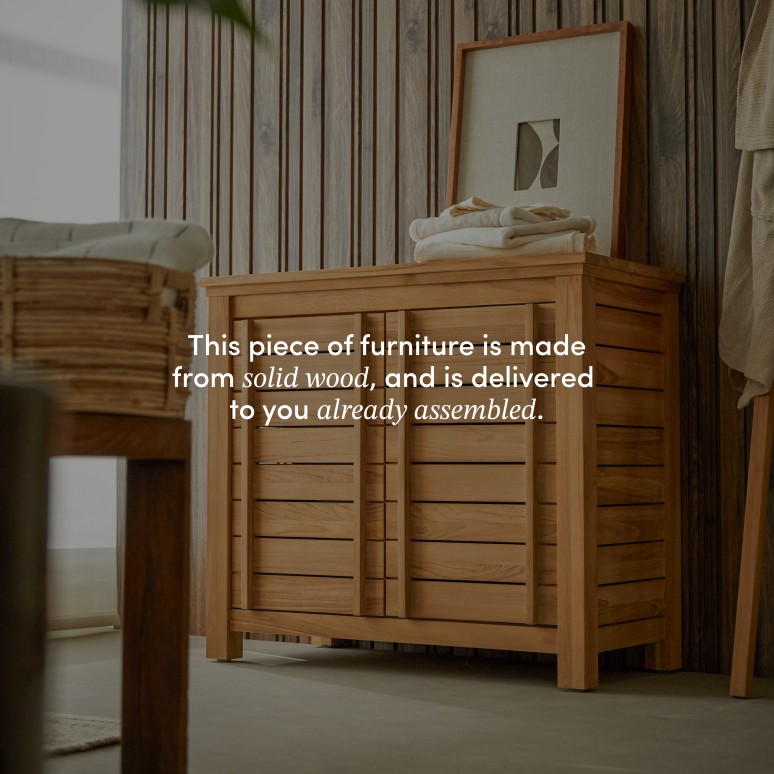 Rose - Solid teak storage unit 90 cm