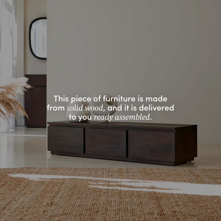 Eva - Solid mahogany TV unit 135 cm