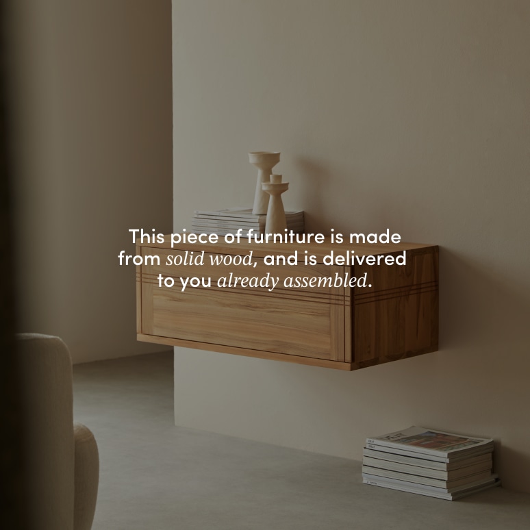 Basic - TV Stand in solid teak, 80 cm