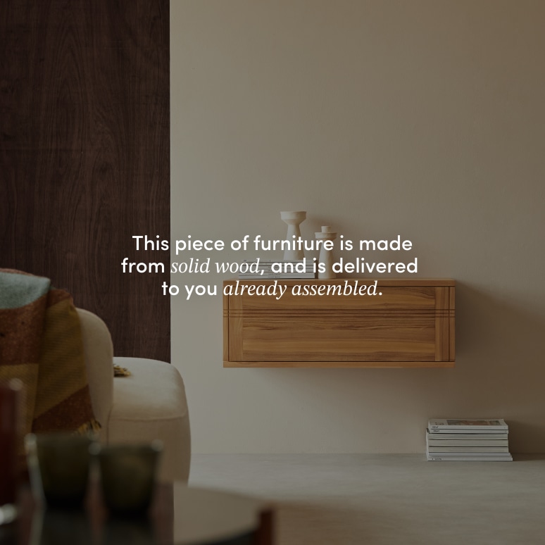 Basic - TV Stand in solid teak, 80 cm