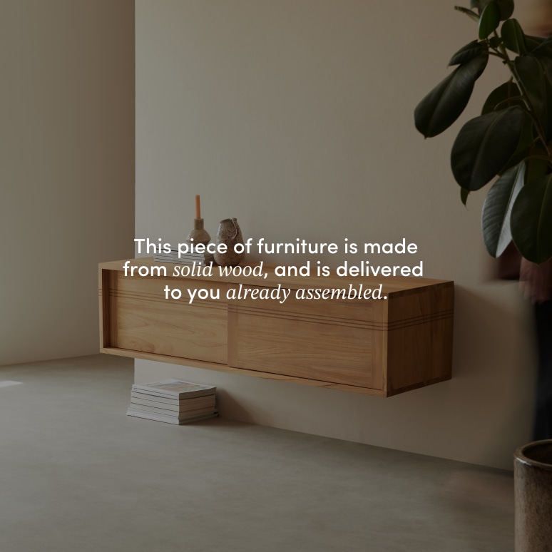 Basic - TV Stand in solid teak, 140 cm