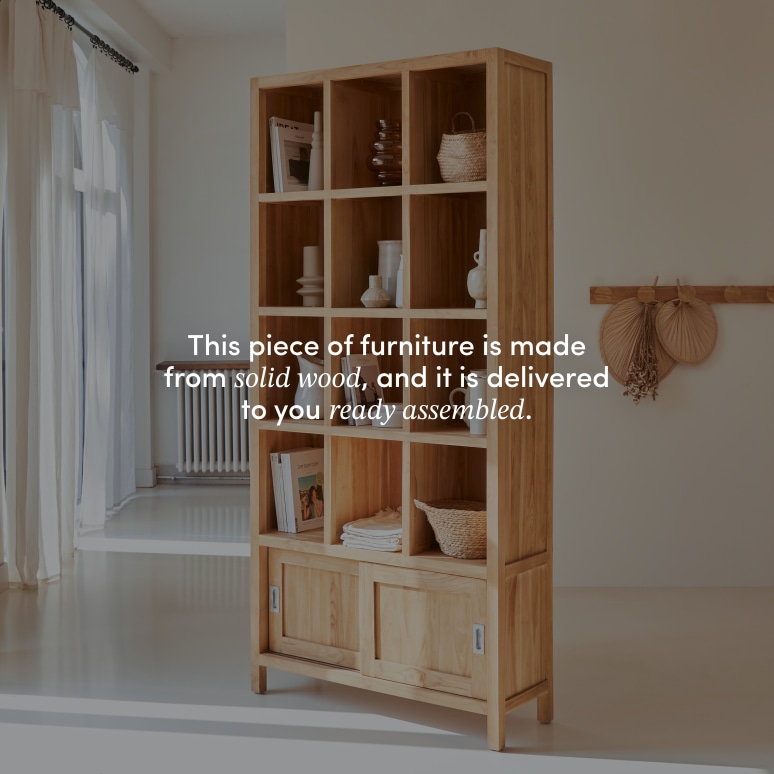 Coffee Tek - Solid teak bookcase