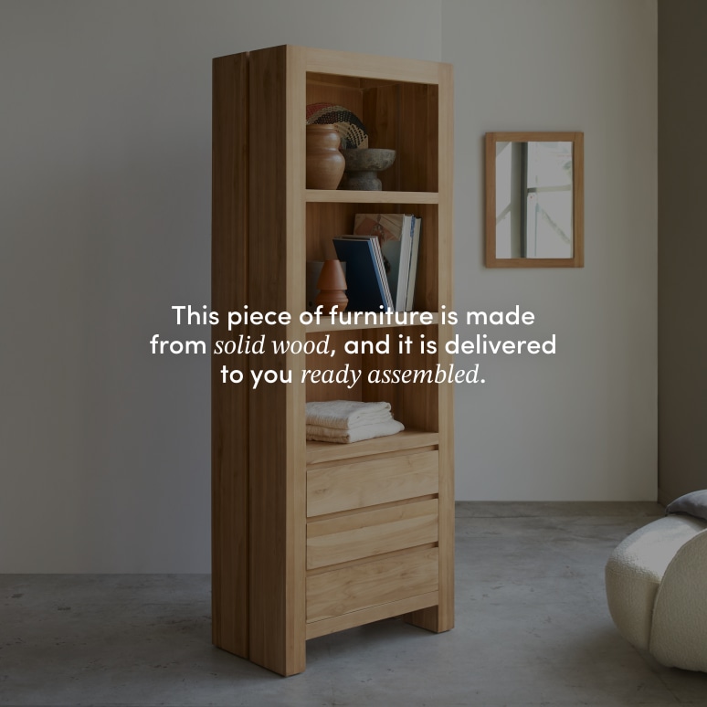 Eden - Solid teak bookcase