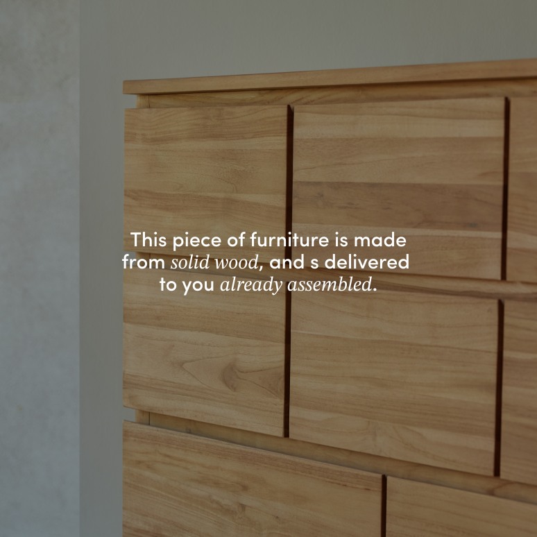 Milano - Hallway chest of drawers in solid teak