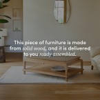 Achille - Rectangular coffee table in solid teak