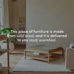 Achille - Square coffee table in solid teak