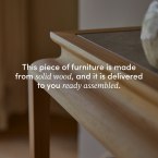 Achille - Console in solid teak, 120 cm