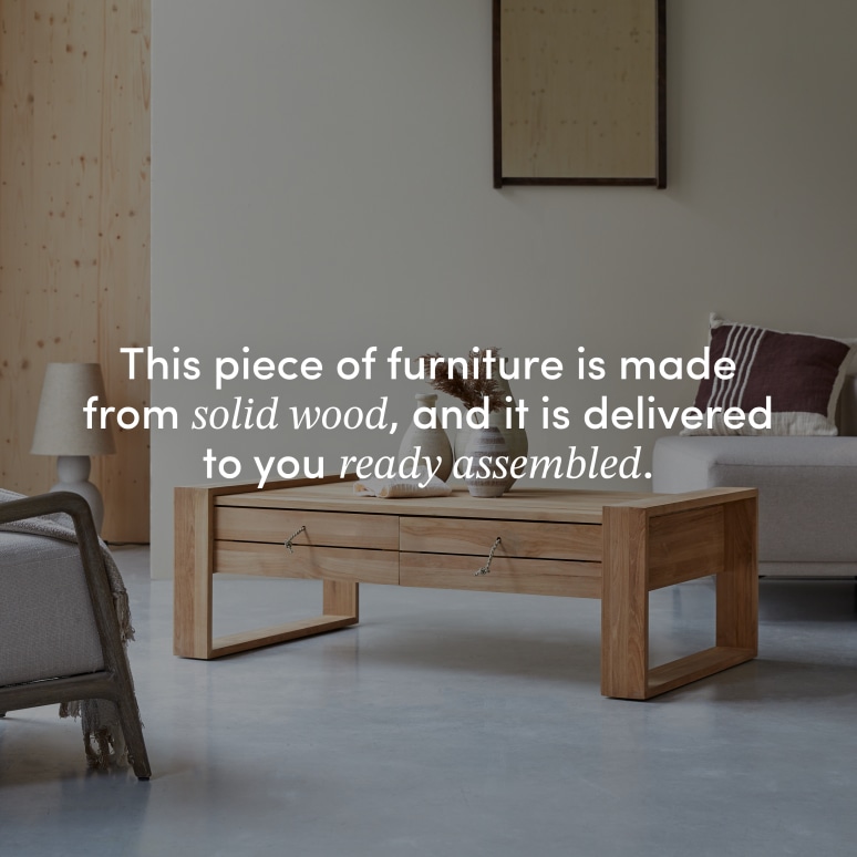 Minimalys - Solid teak coffee table