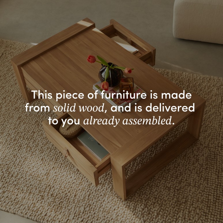 Minimalys - Solid teak coffee table