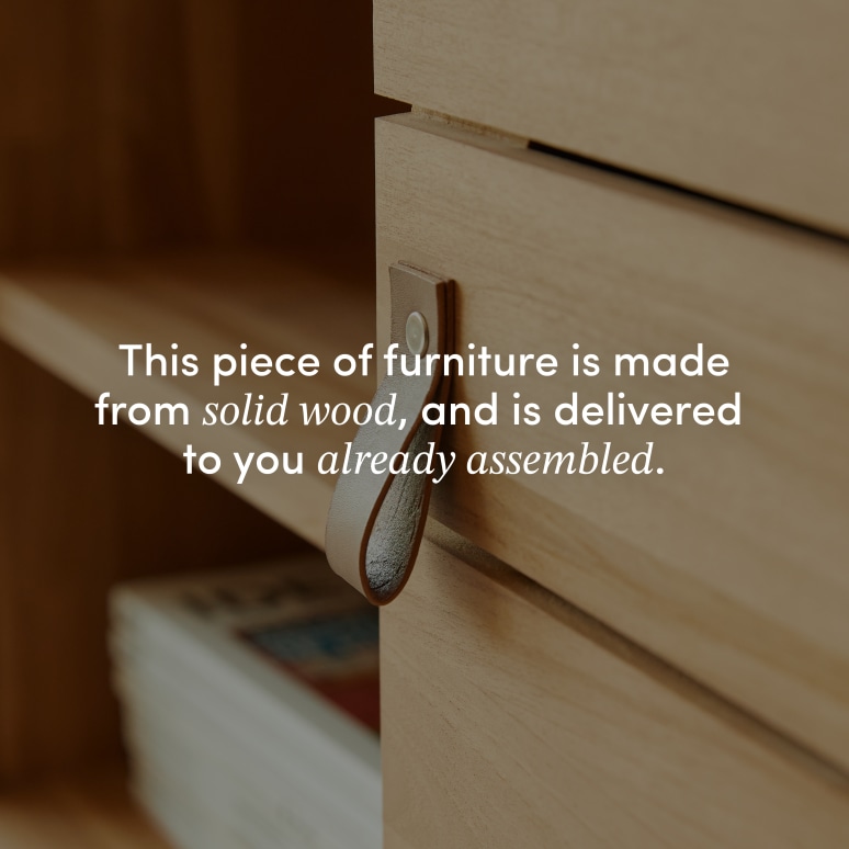 Minimalys - TV unit in solid teak - 155 cm