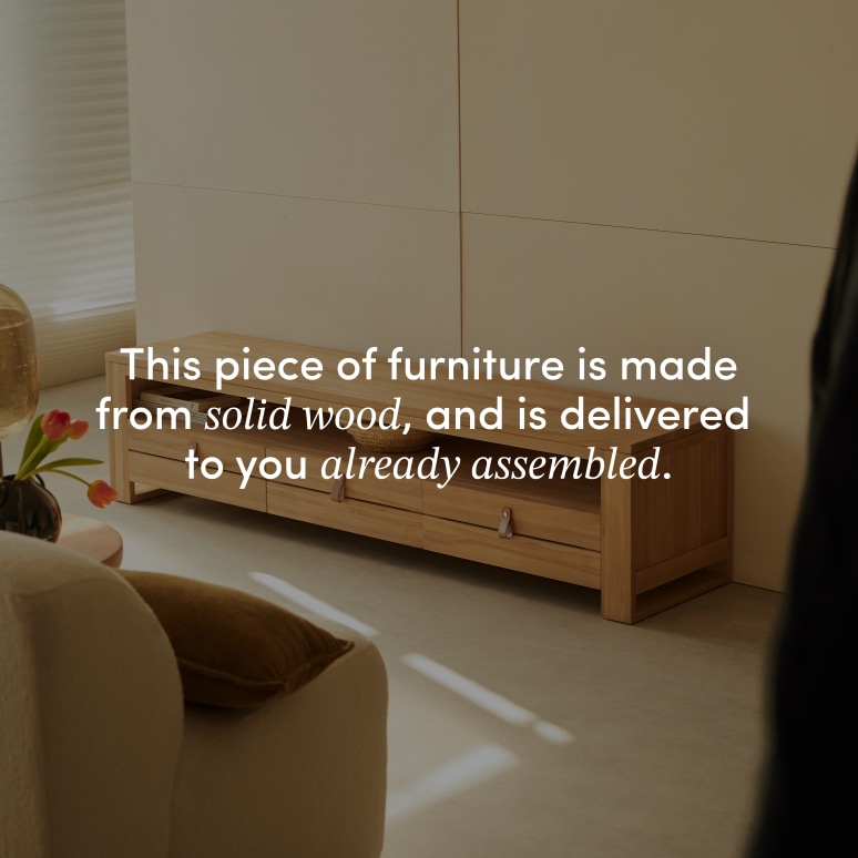 Minimalys - TV unit in solid teak - 170 cm