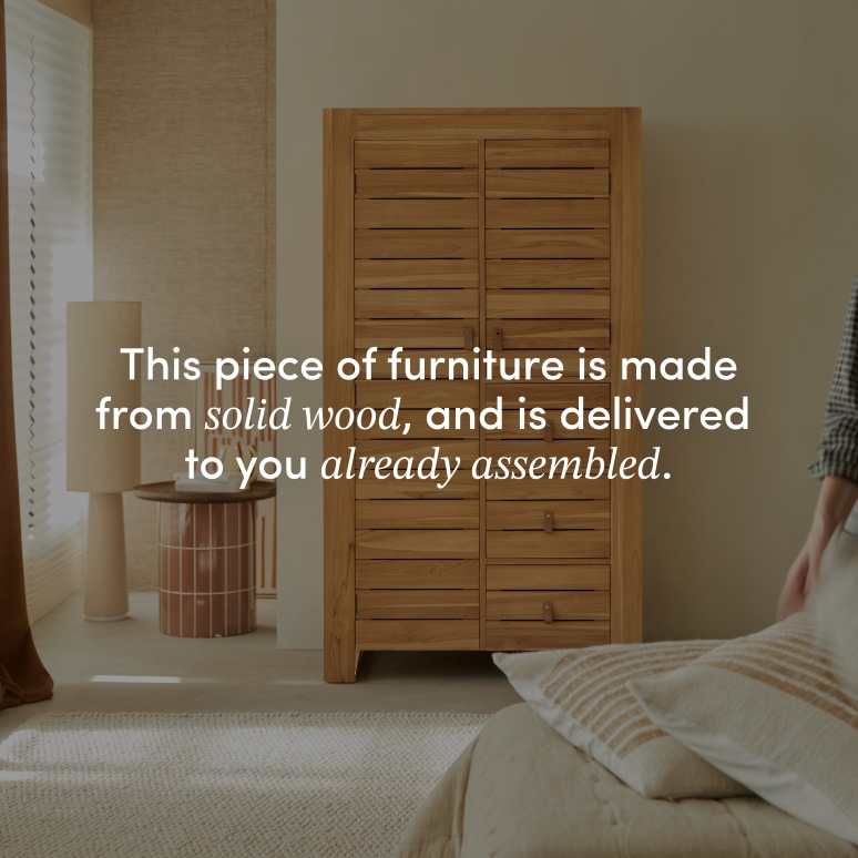 Minimalys - Solid teak wardrobe