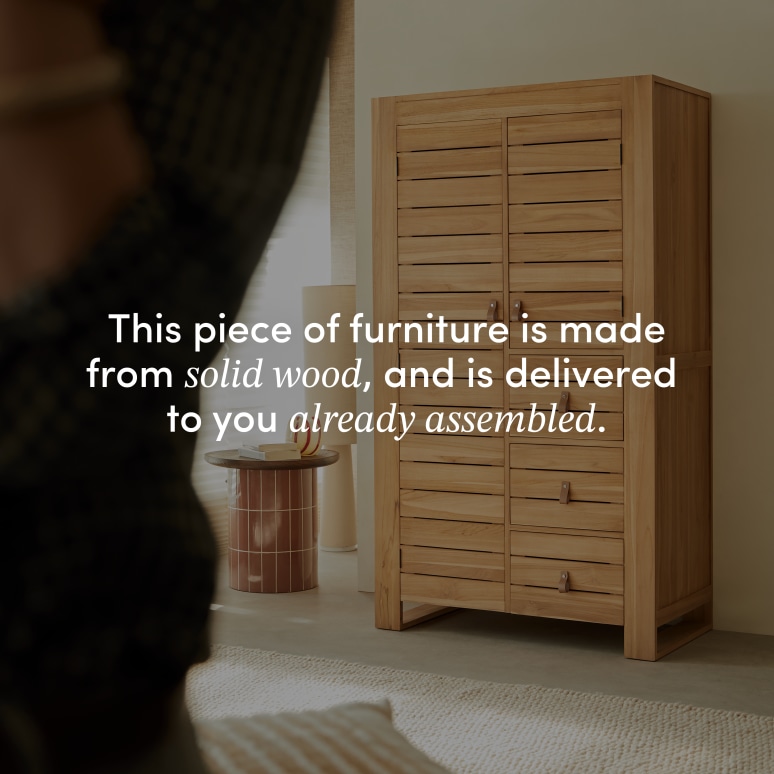 Minimalys - Children's solid teak wardrobe