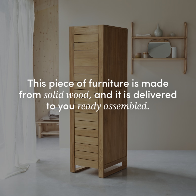 Minimalys - Single column in solid teak