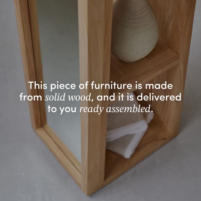 Twig - Oblique column in solid teak