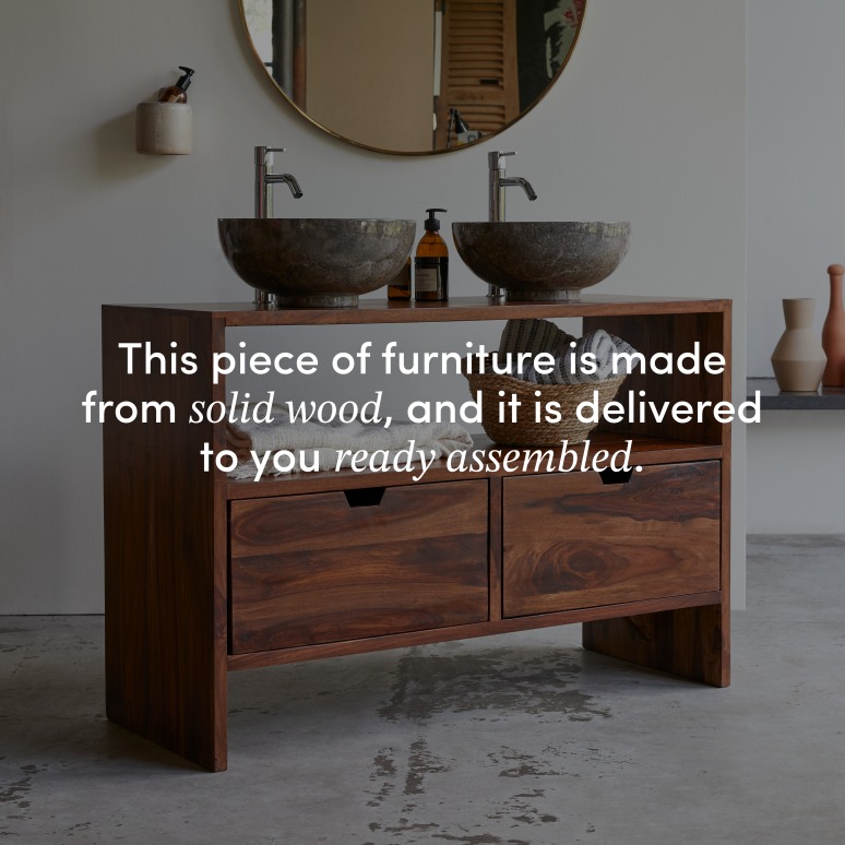Kwarto - Solid sheesham vanity unit 110 cm