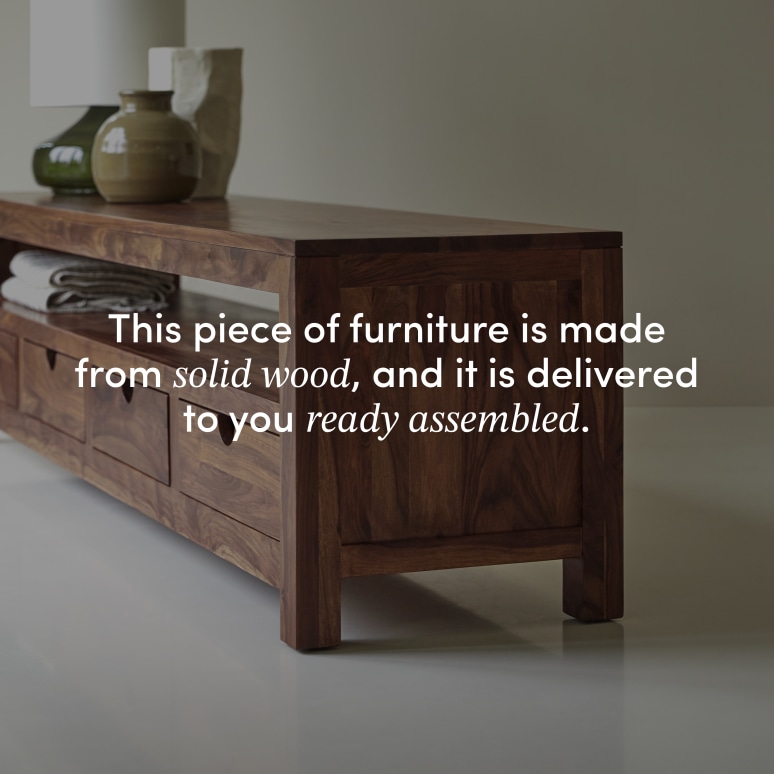 Oliver - Solid sheesham TV unit 200 cm