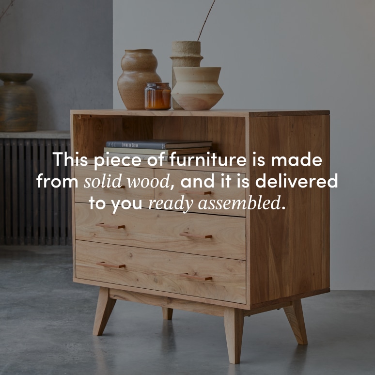 Oslo - Solid acacia chest of drawers