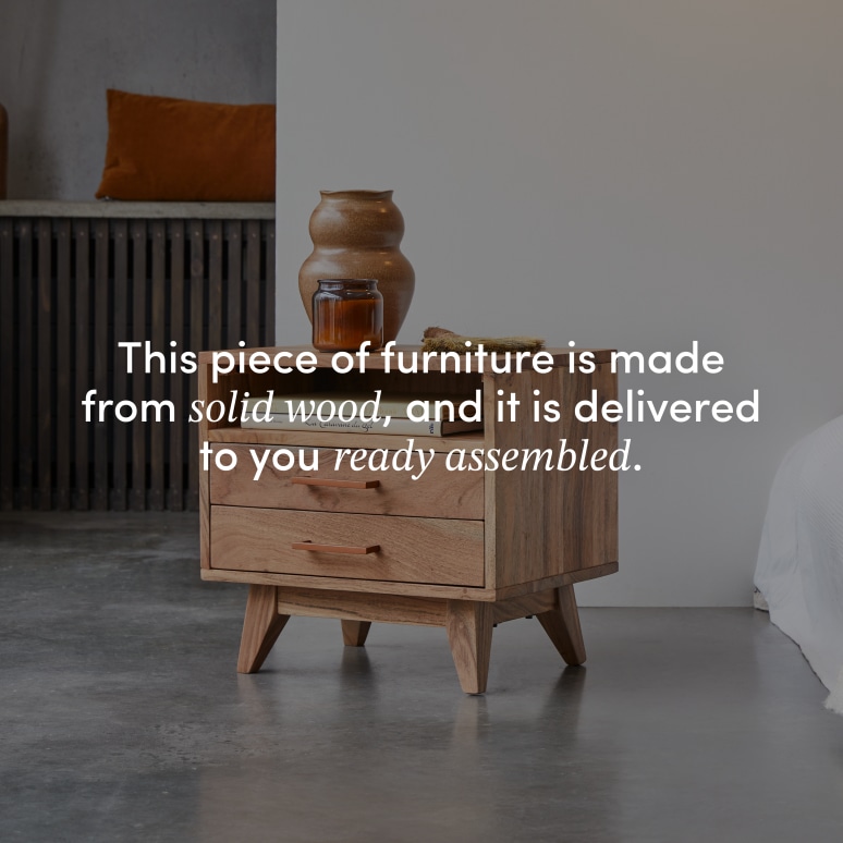 Oslo - Bedside table in solid acacia