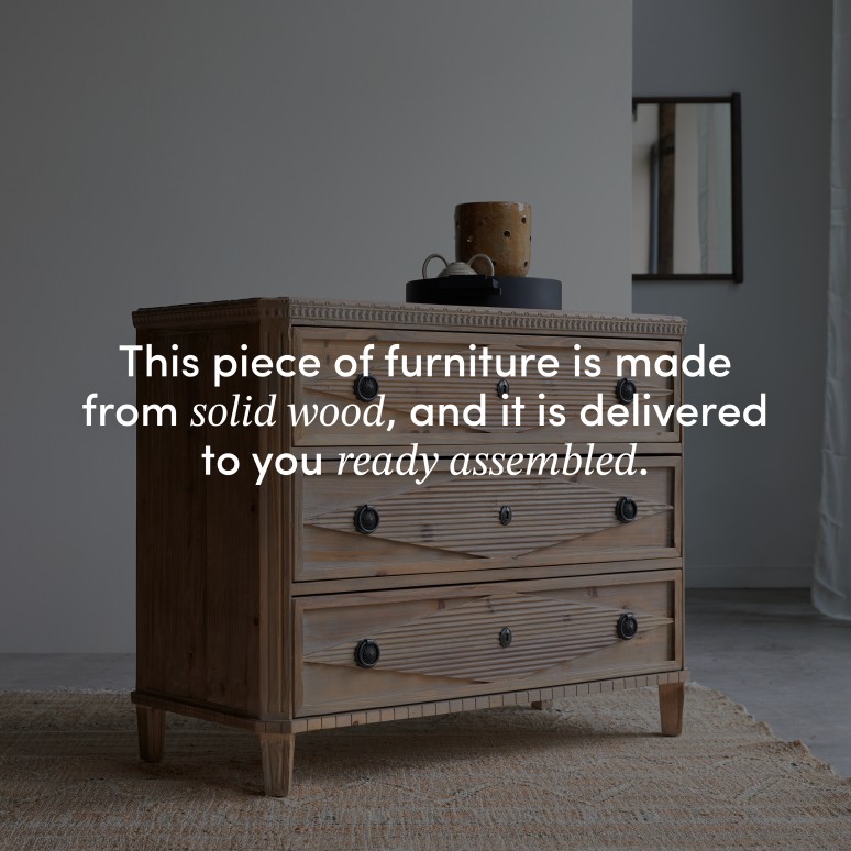 Emily - Chest of drawers in reclaimed solid pine