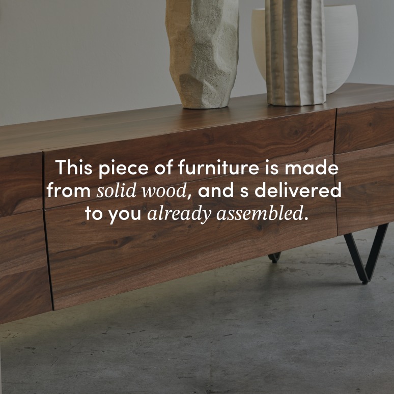 Metric - TV unit in solid sheesham, 175 cm