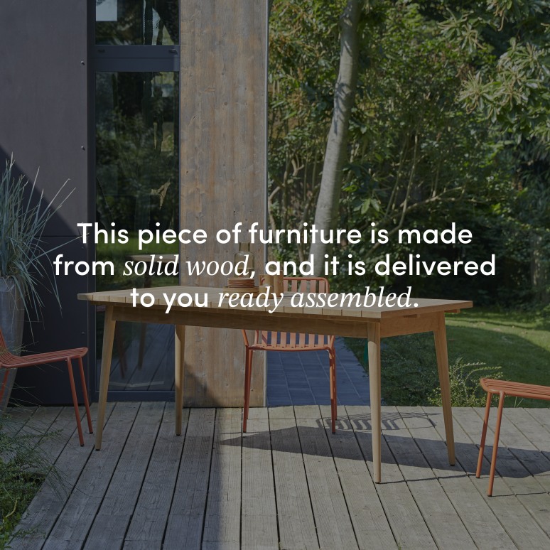 Vadim - Solid teak garden table for 6–8 people