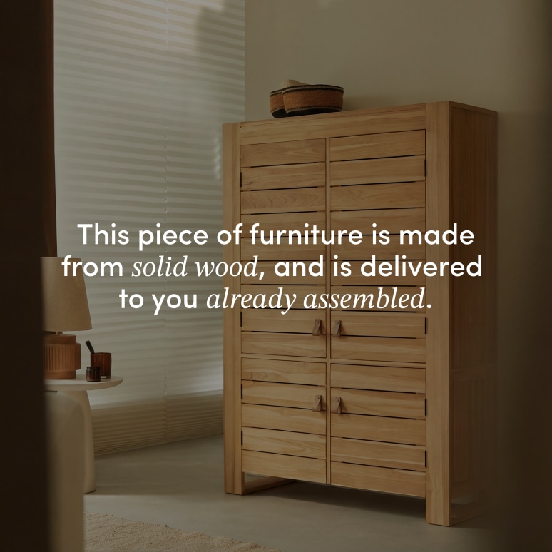 Minimalys - Solid teak wardrobe