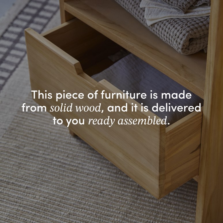 Kwarto - Solid teak vanity unit 60 cm