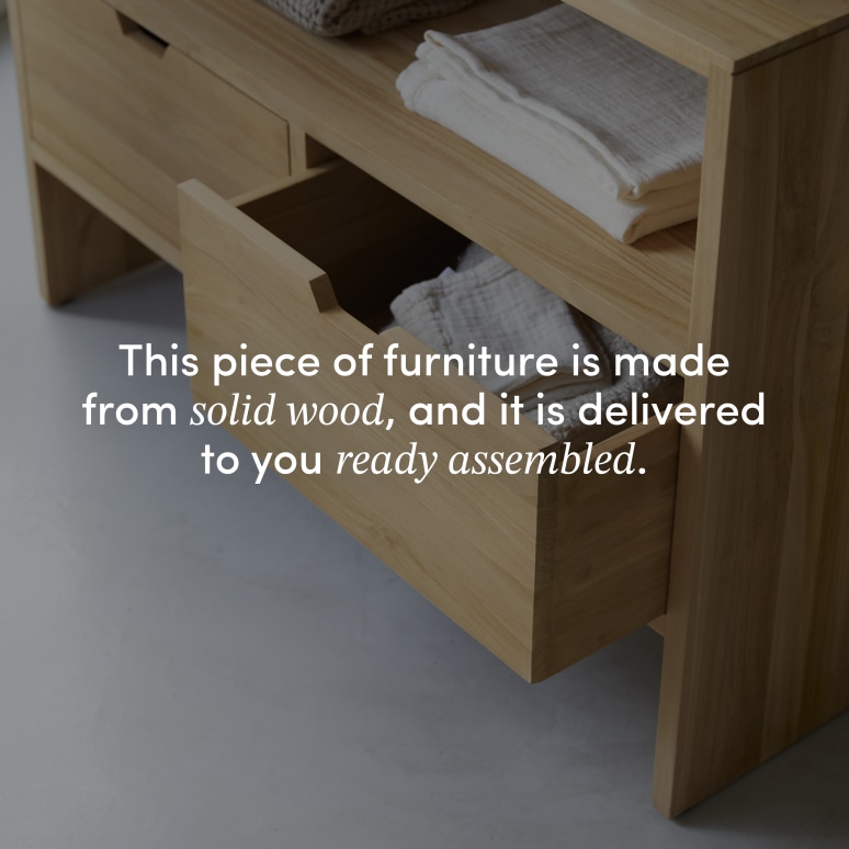 Kwarto - Solid teak vanity unit 110 cm