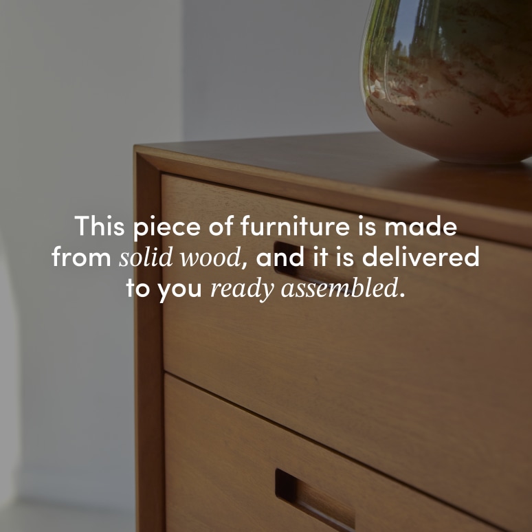 Magda 50's - Children’s chest of drawers in solid mahogany