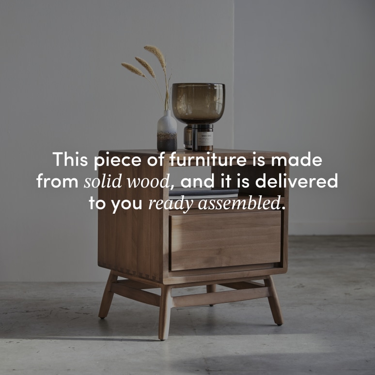 Twist - Solid teak bedside table