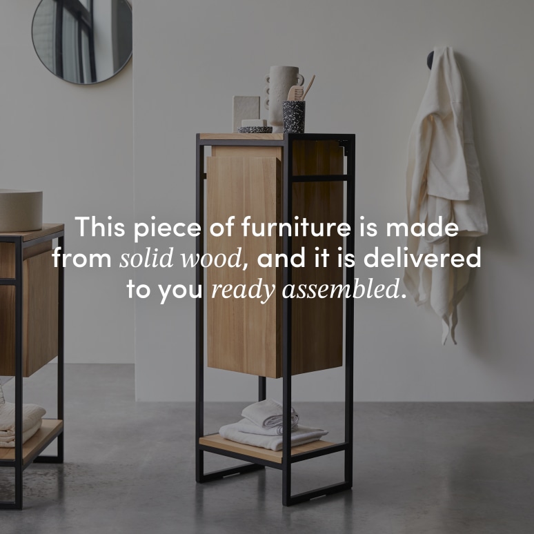 Michal - Lower unit in solid teak and metal