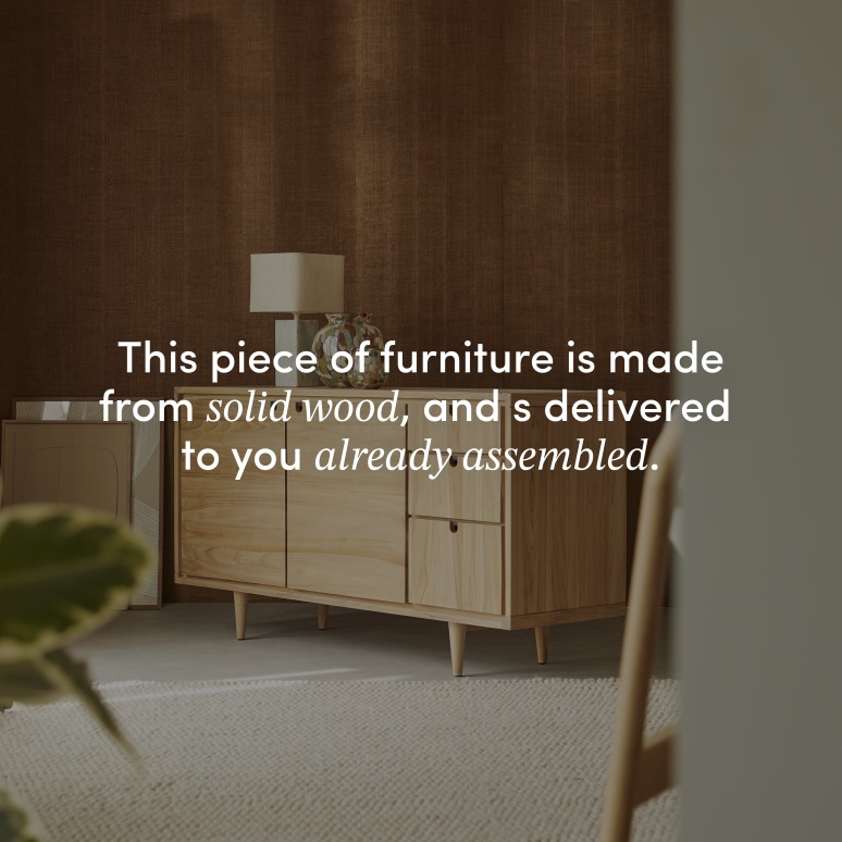 Jonàk - Solid teak sideboard 145 cm