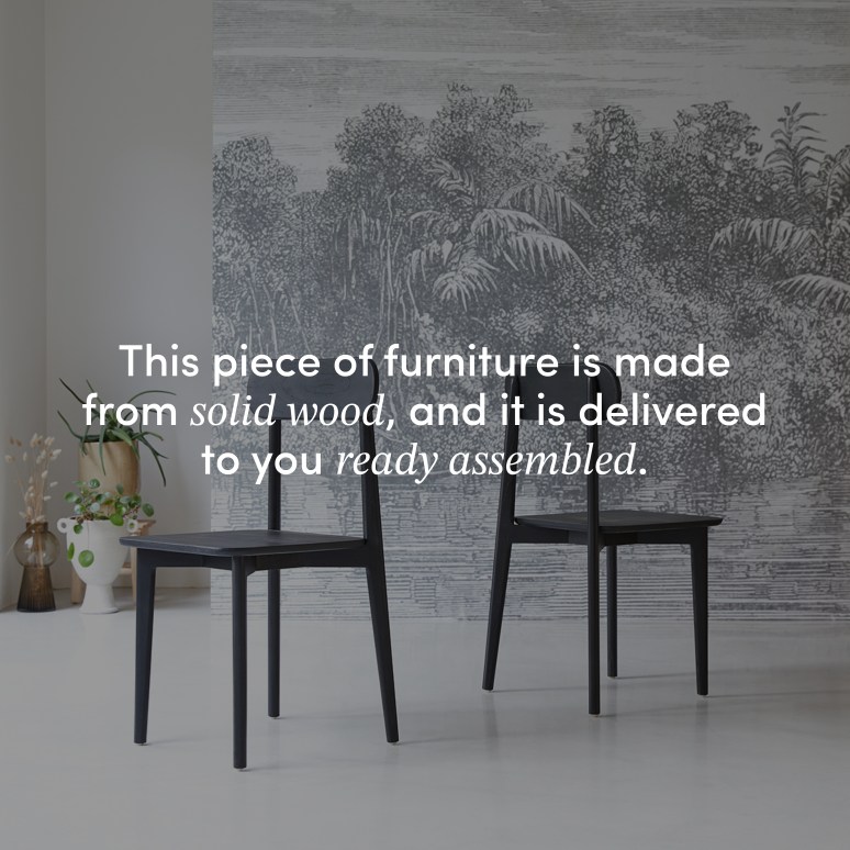 Jonàk - Black solid mahogany chair